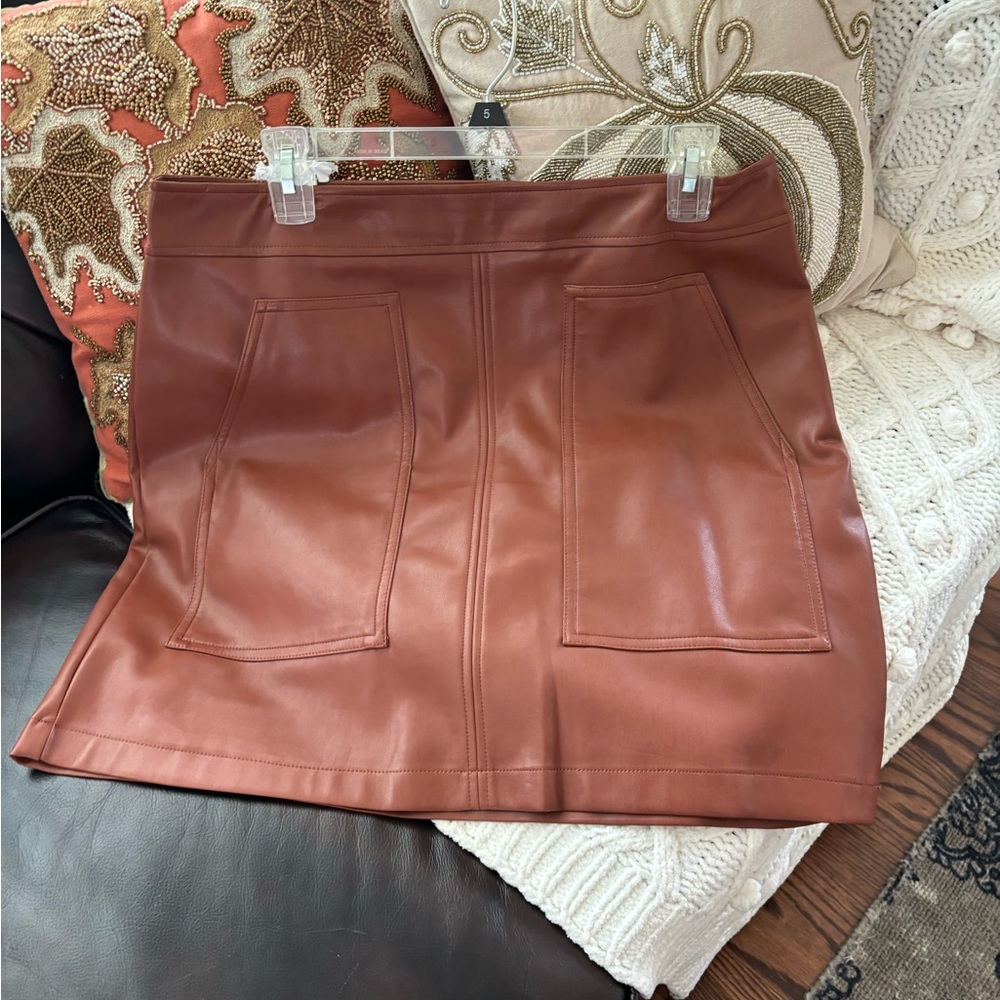 Pleather fall skirt!